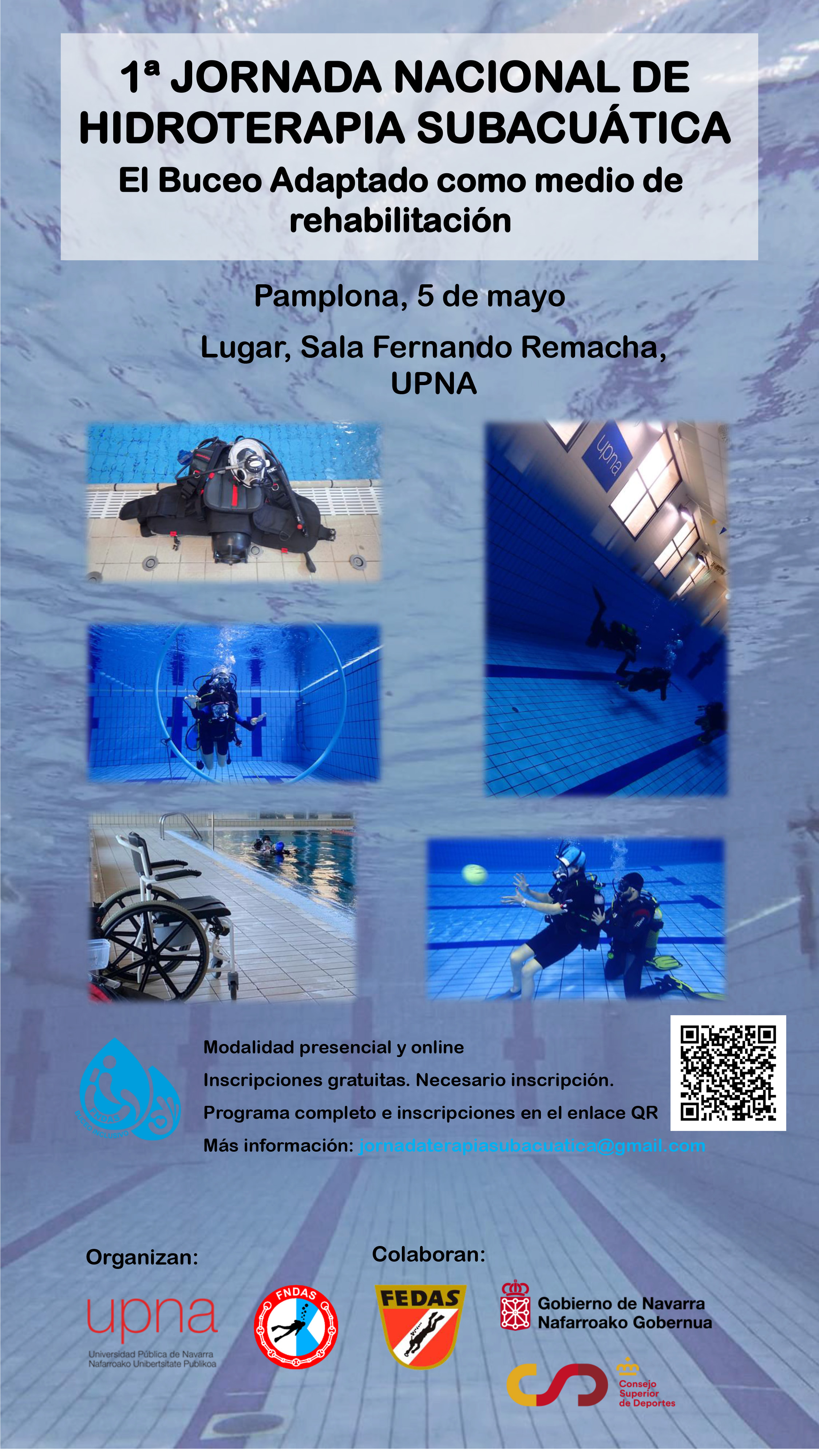 1&ordf; Jornada Nacional de Hidroterapia Subacu&aacute;tica (Pamplona, 5 de mayo)